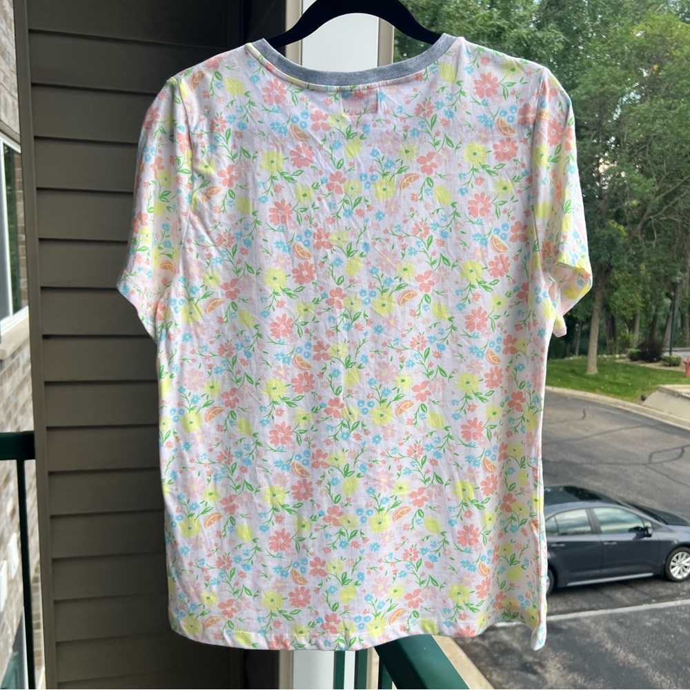 🆕🌼🌿🌸FamilyPJs by Macy’s Large Cotton T-Shirt Top Pastel Lounge Sleepwear Casual - Picture 5 of 13